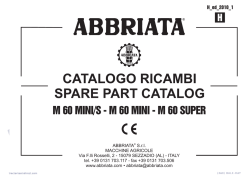 CATALOGO RICAMBI SPARE PART CATALOG