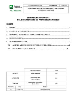 IO.SMA 03-0_ARIR e REACH _CLP-Criteri e metodologie di gestione