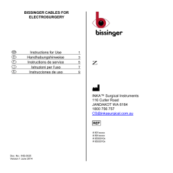 BISSINGER CABLES FOR ELECTROSURGERY Instructions for Use