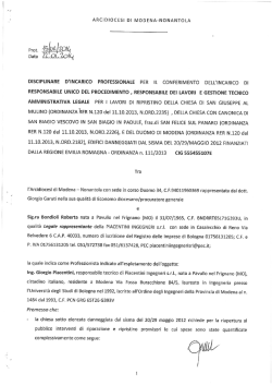 Disciplinare RUP Piacentini Ingegneri srl