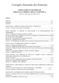 Consiglio Nazionale del Notariato - Linee guida in materia