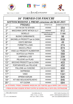 Lotteria Torneo coi Fiocchi 2015