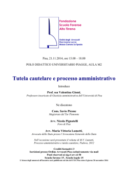 Seminario 21 novembre - Ordine Avvocati Di Pisa
