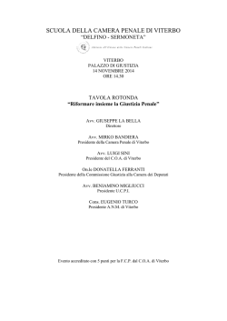 CP Viterbo - Unione delle Camere Penali Italiane