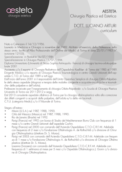 DOTT. LUCIANO ARTURI curriculum