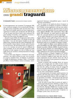 Microcogenrazione con grandi traguardi