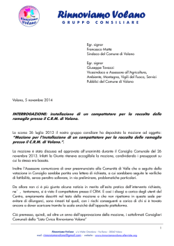 Interrogazione compattatore CRM del 05.11.2014