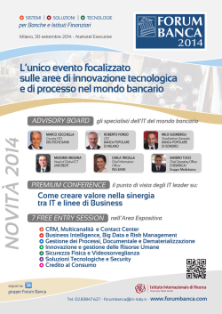 scheda iscrizione Premium Conference Forum Banca _Assintel
