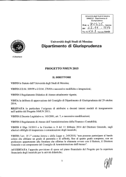 Bando docenze Progetto NMUN 2015