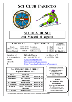 Manifestino Stagione Sciistica 2015