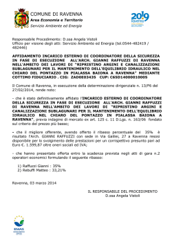 Esito cottimo fiduciario per incarico esterno CSE in fase di