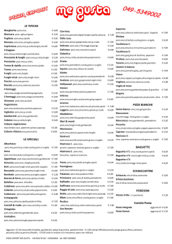 Scarica Listino - Pizzeria Me Gusta