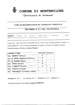 COMUNE DI MONTEMILONE (erovincia di Potenza)