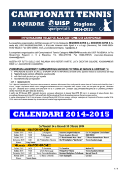 calendari campionati tennis a squadre