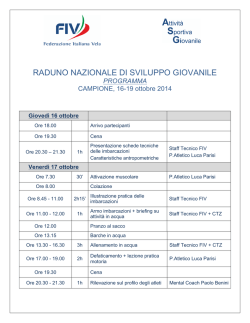 Prog Rad.Naz. Sviluppo Giovanile 2014