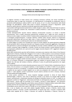 LE CUPOLE IN PIETRA A VISTA IN SICILIA E IN TUNISIA