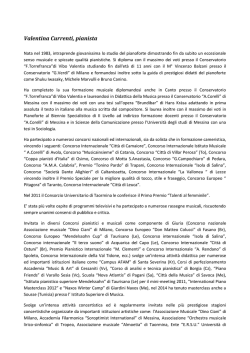 Curriculum - Accademia Pianistica Italiana
