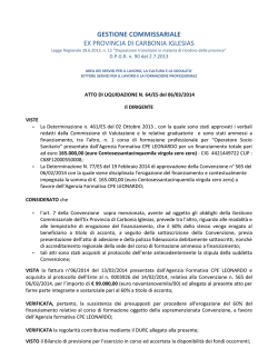 Liquidazione n. 64 del 06032014 1 tranche 60 % CPE LEONARDO
