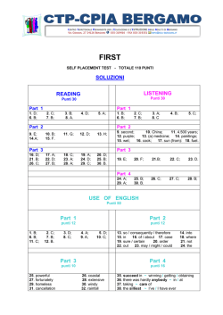 5 ° soluzioni e parametri valutativi