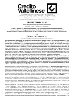 Prospetto - Gruppo bancario Credito Valtellinese