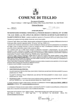 avviso - Comune di Teglio