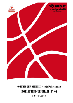 BOLLETTINO UFFICIALE N&deg; 01 12-10-2014