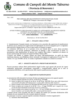 Avviso Pubblico Manifestazioni Interesse