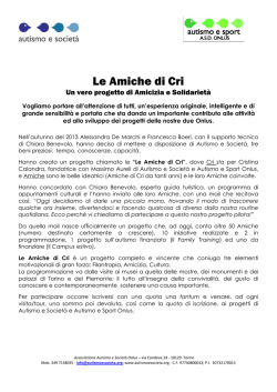 Le Amiche di Cri - Autismo e societ&agrave;