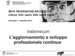 Vademecum Formazione - Fondazione Architetti Firenze