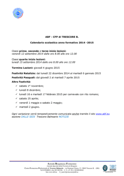 CALENDARIO CFP TRESCORE 14 15