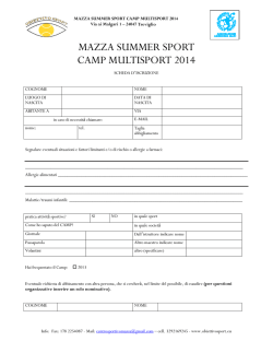 CUS CAMP 2005 - Comune di Treviglio