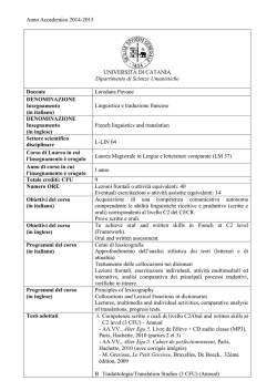 Linguistique et traduction fran&ccedil;aises