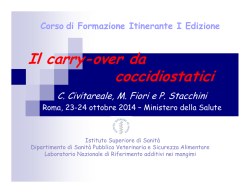 Il carry-over da coccidiostatici
