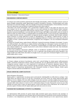 3.5 Le crisope - Agricoltura e pesca