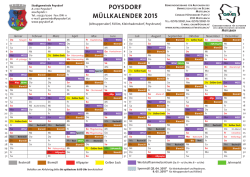 POYSDORF M&Uuml;LLKALENDER 2015