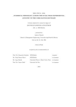 DISS. ETH Nr. 21098 NUMERICAL - ETH E