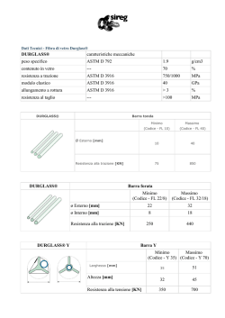 DURGLASS® caratteristiche meccaniche peso specifico ASTM D