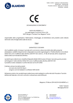 Dichiarazione conformit&agrave; CE TINY