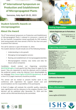 download award info - Istituto Regionale per la Floricoltura