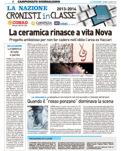 la ceramica rinasce a vita nova - Comprensivo Santo Stefano Magra