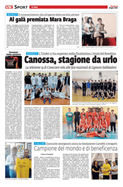Basket Canossa, stagione da urlo