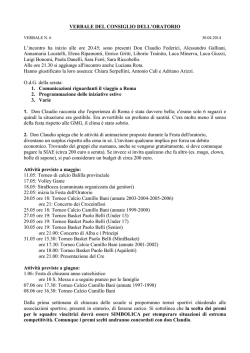 Aprile 2014 - Oratorio Boccaleone