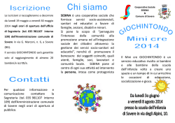 Brochure Mini cre Sovere 2014