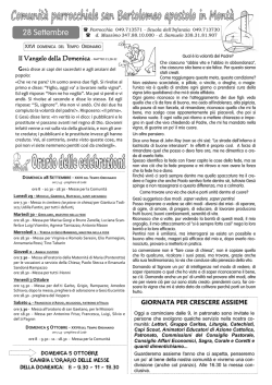 28 Settembre - San Bartolomeo