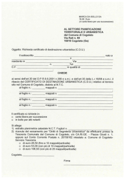 MARCA DA BOLLO DA - Comune di Cogoleto