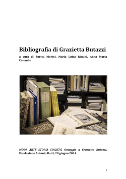 Bibliografia di Grazietta Butazzi