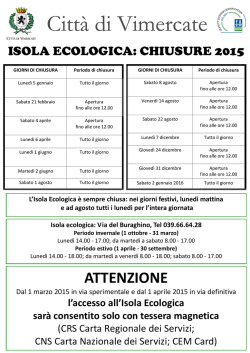 ATTENZIONE - Comune di Vimercate