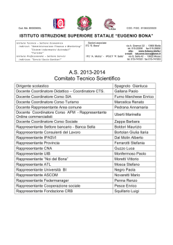 A.S. 2013-2014 Comitato Tecnico Scientifico