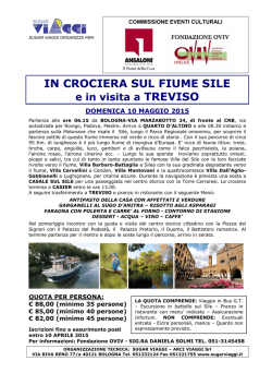 Programma Crociera Sile 2015