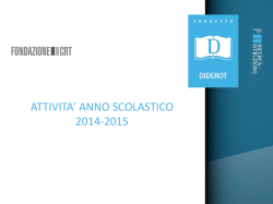 Diderot - Presentazione attivit&agrave; 2014-2015